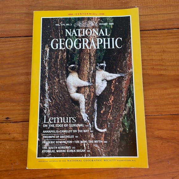 NWOT Collectible Vintage National Geographic Centennial August 1988 Vol 174 No 2 - Picture 1 of 16